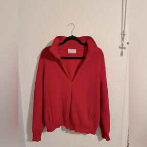 Vintage turtleneck knit zip up